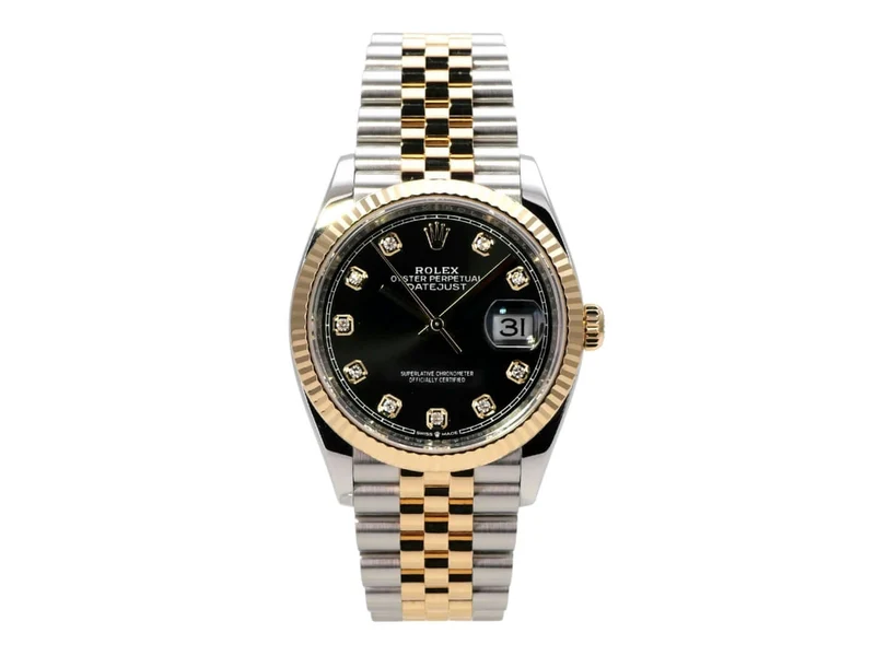 Rolex Datejust 36 126233 Schwarz Diamant Jubile-Band
