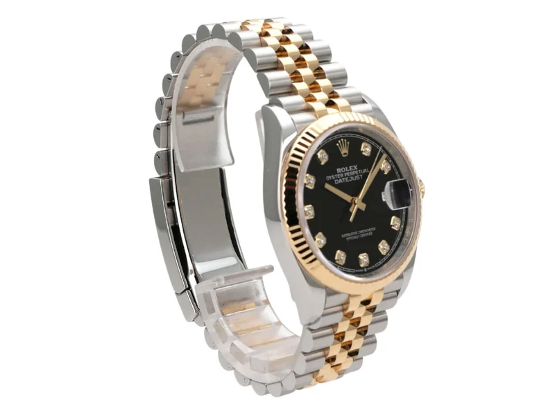 Rolex Datejust 36 126233 Schwarz Diamant Jubile-Band
