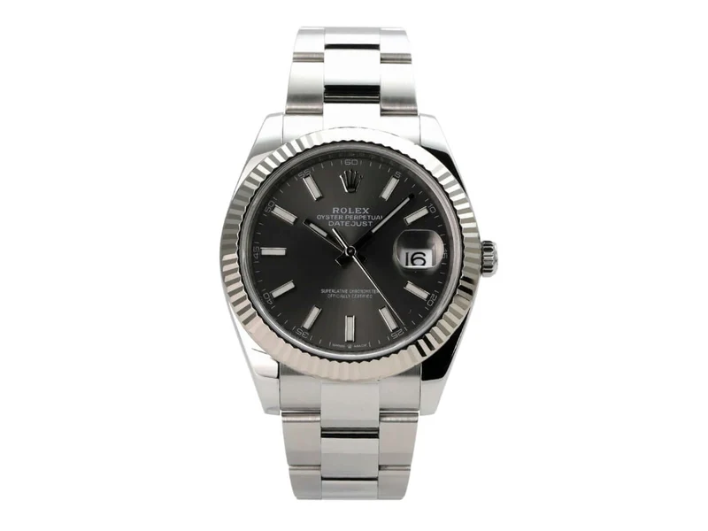 Rolex Datejust 41 Edelstahl Weißgold 126334 Rhodium