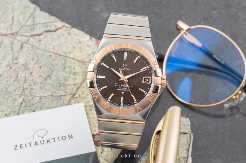 Omega Constellation steel / gold automatic men's watch 123.20.38.21.13.001 VP: 12600EUR [2604880]