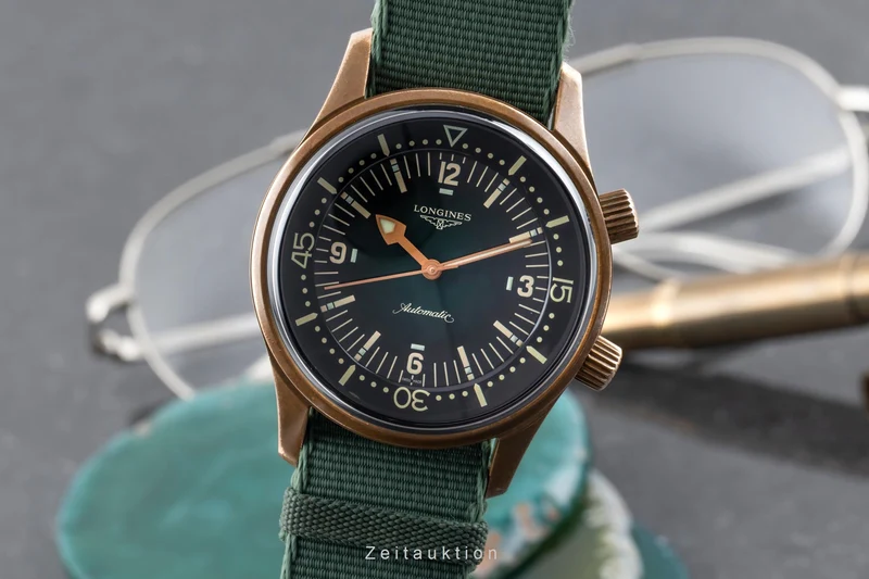 Longines Legend Diver bronze automatic men's watch L3.774.1.50.2 LP: 3400EUR [2604887]