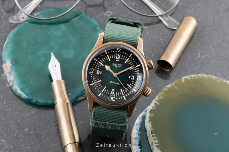 Longines Legend Diver bronze automatic men's watch L3.774.1.50.2 LP: 3400EUR [2604887]