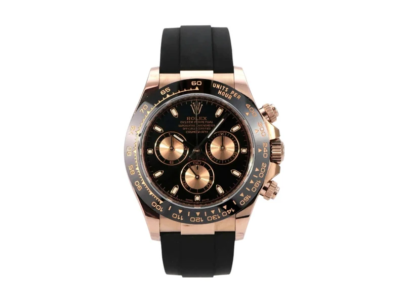 Rolex Daytona 116515LN Everose-Gold Oysterflex Schwarz