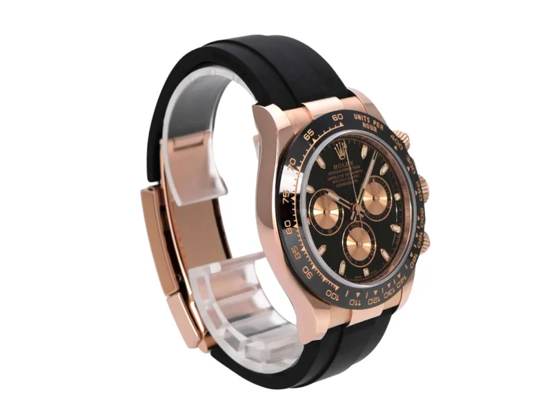Rolex Daytona 116515LN Everose-Gold Oysterflex Schwarz
