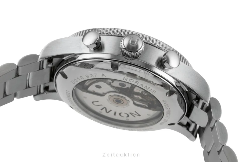 Union Glashütte Noramis chronograph steel automatic men's watch D012.927.11.047.00 LP: 3750EUR [2605045]