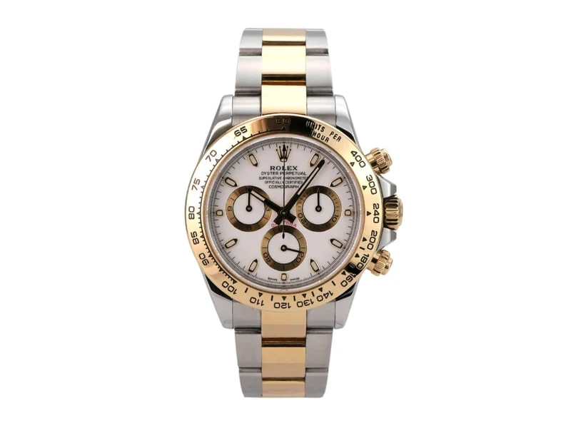Rolex Daytona Edelstahl Gelbgold 116503 Weiss