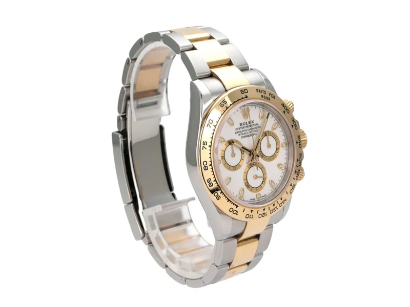 Rolex Daytona Edelstahl Gelbgold 116503 Weiss