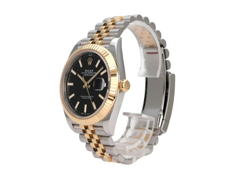 Rolex Datejust 41 Edelstahl Gelbgold 126333 Schwarz Jubile-Band