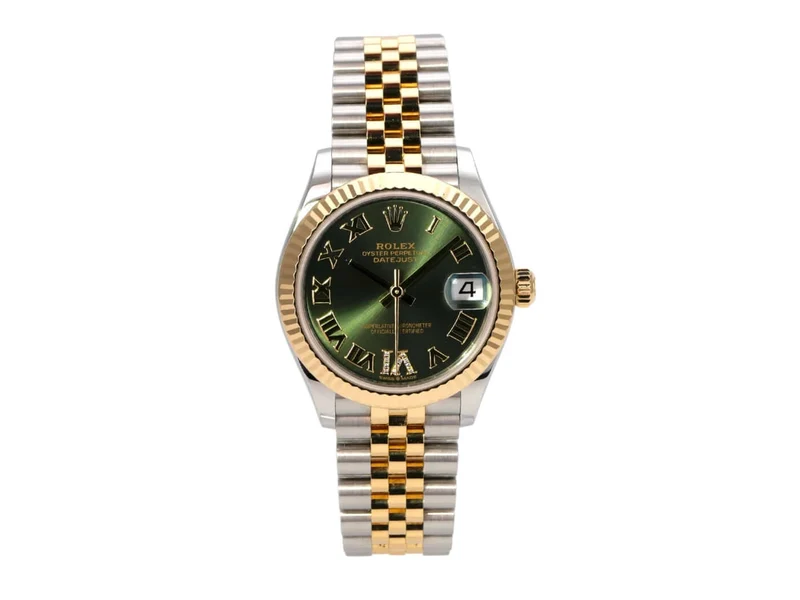 Rolex Datejust 31 Oystersteel Gelbgold 278273 Oliv R DIA Jubile-Band
