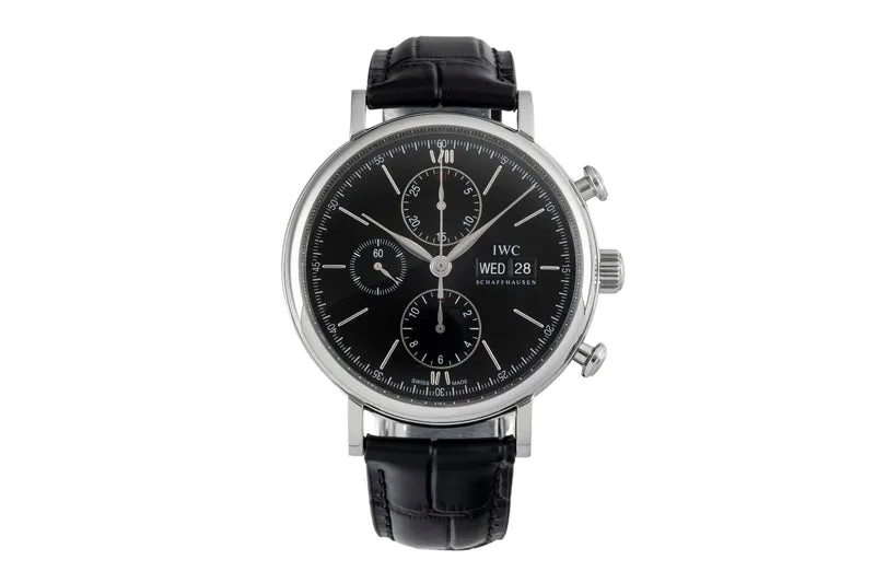IWC Portofino chronograph steel automatic men's watch IW391008 LP: 7100EUR [2604987]