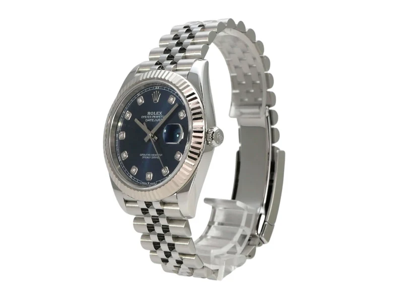 Rolex Datejust 41 Edelstahl Weißgold 126334 Blau Dia Jubile-Band