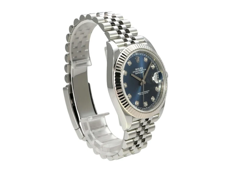 Rolex Datejust 41 Edelstahl Weißgold 126334 Blau Dia Jubile-Band