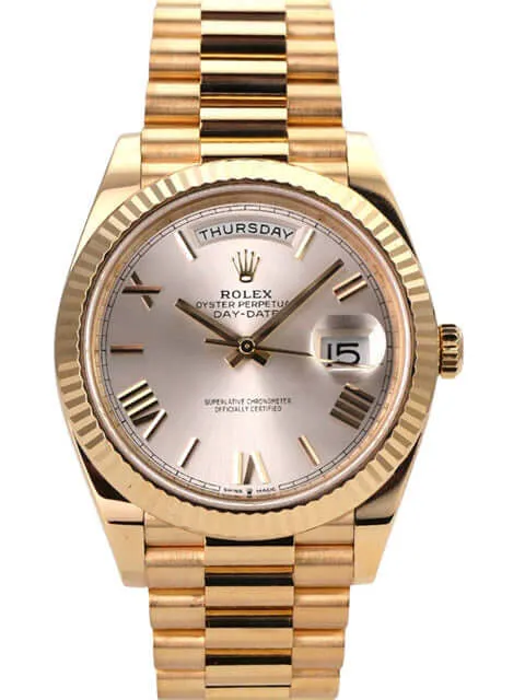 Rolex Day-Date 40 Gelbgold 228238 Silber Römisch