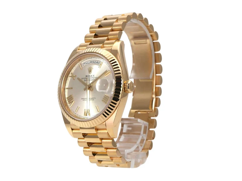 Rolex Day-Date 40 Gelbgold 228238 Silber Römisch