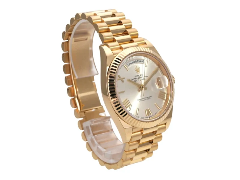 Rolex Day-Date 40 Gelbgold 228238 Silber Römisch