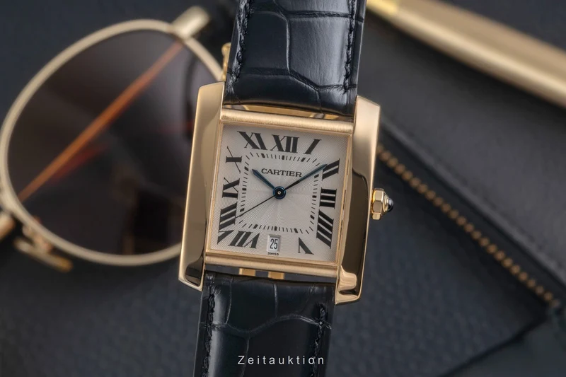 Cartier Tank Francaise 18 ct gold automatic men's watch W50001R2 [2604497]