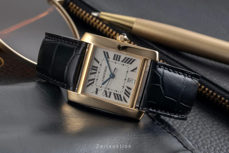 Cartier Tank Francaise 18 ct gold automatic men's watch W50001R2 [2604497]