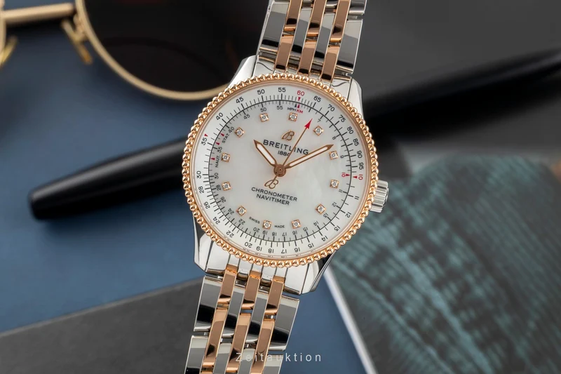 Breitling Navitimer steel / gold automatic women's watch U17395211A1U1 LP: 10400EUR [2604744]