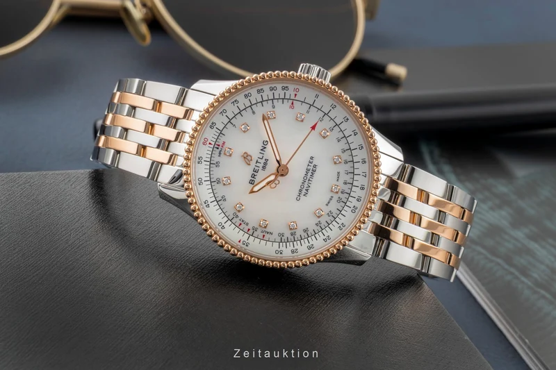 Breitling Navitimer steel / gold automatic women's watch U17395211A1U1 LP: 10400EUR [2604744]