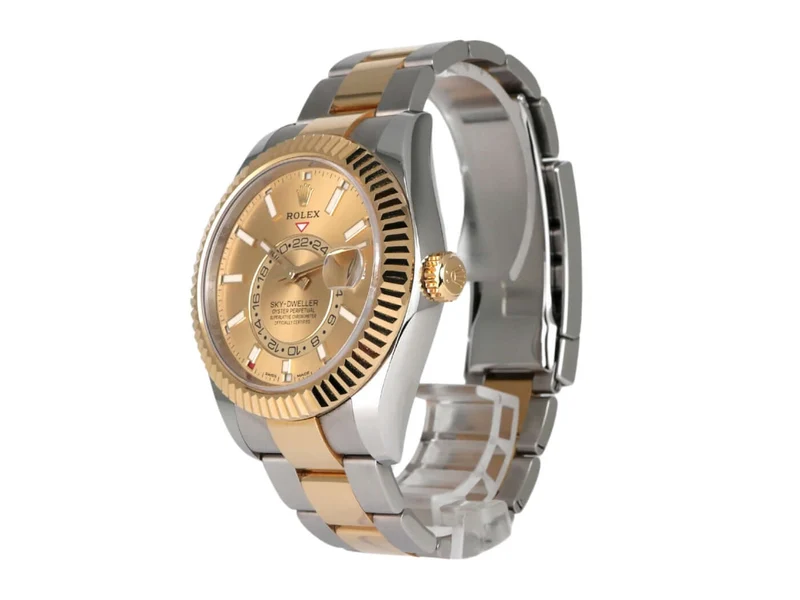 Rolex Sky-Dweller Edelstahl Gelbgold 326933 Champagner