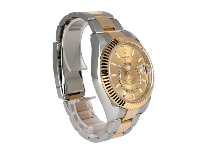 Rolex Sky-Dweller Edelstahl Gelbgold 326933 Champagner