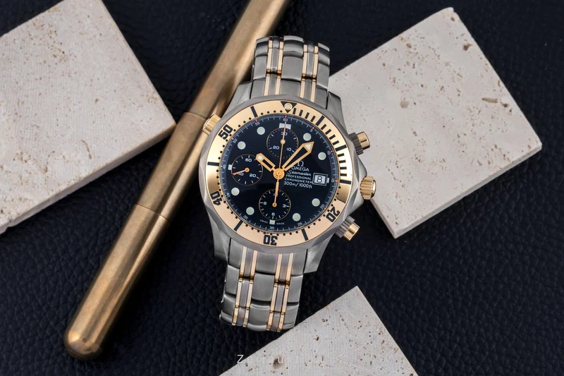 Omega Seamaster chronograph titanium / gold automatic men's watch 2297.80.00 [2605082]