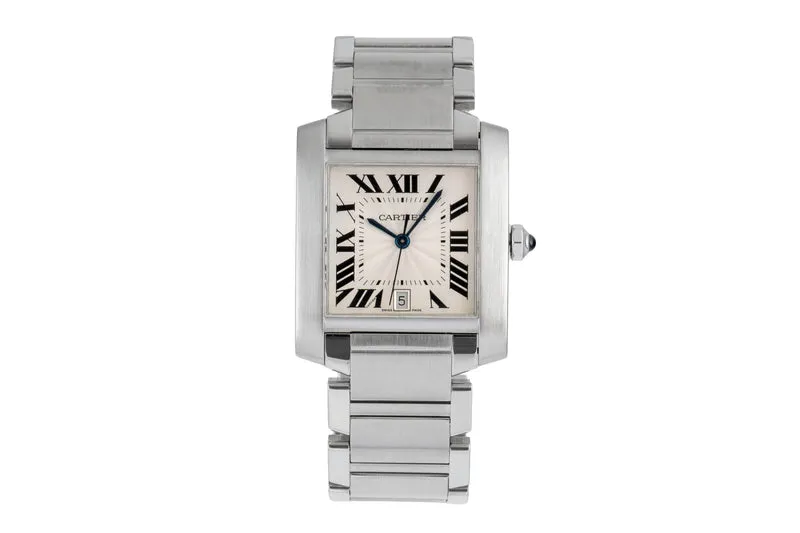 Cartier Tank Francaise steel automatic women's watch W51002Q3 [2603079]