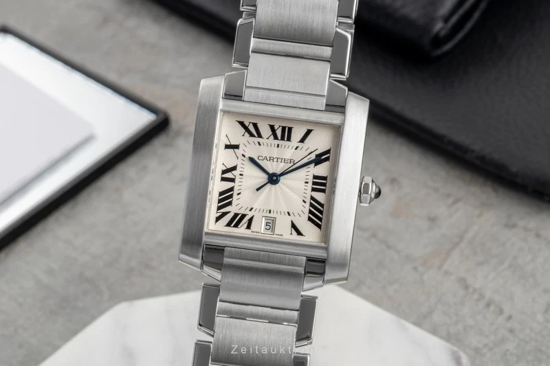Cartier Tank Francaise steel automatic women's watch W51002Q3 [2603079]