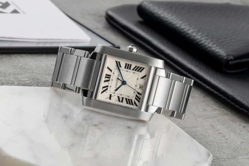 Cartier Tank Francaise steel automatic women's watch W51002Q3 [2603079]
