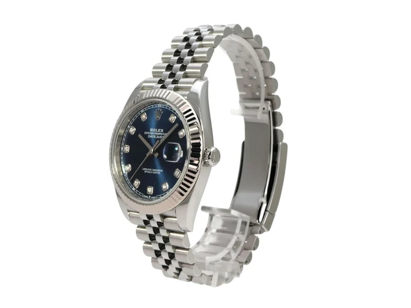 Rolex Datejust 41 Edelstahl Weißgold 126334 Blau Dia Jubile-Band