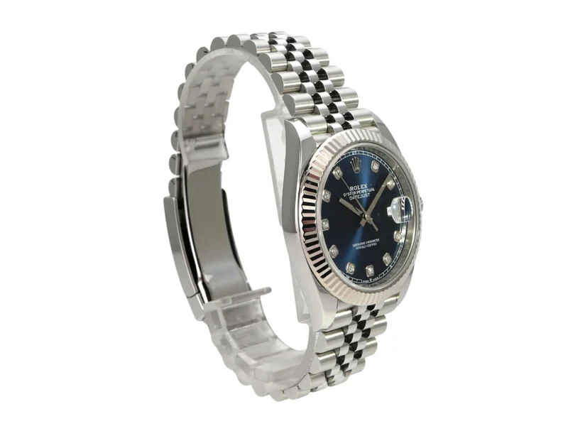 Rolex Datejust 41 Edelstahl Weißgold 126334 Blau Dia Jubile-Band