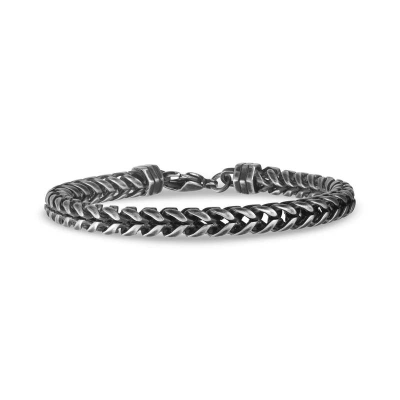 Oxidiertes Franco-Gliederarmband