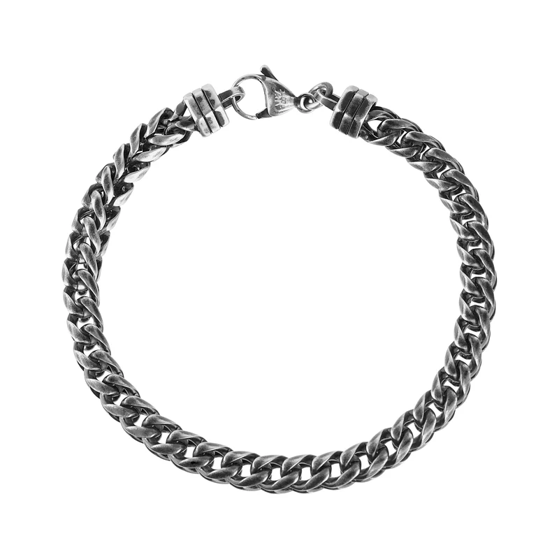 Oxidiertes Franco-Gliederarmband