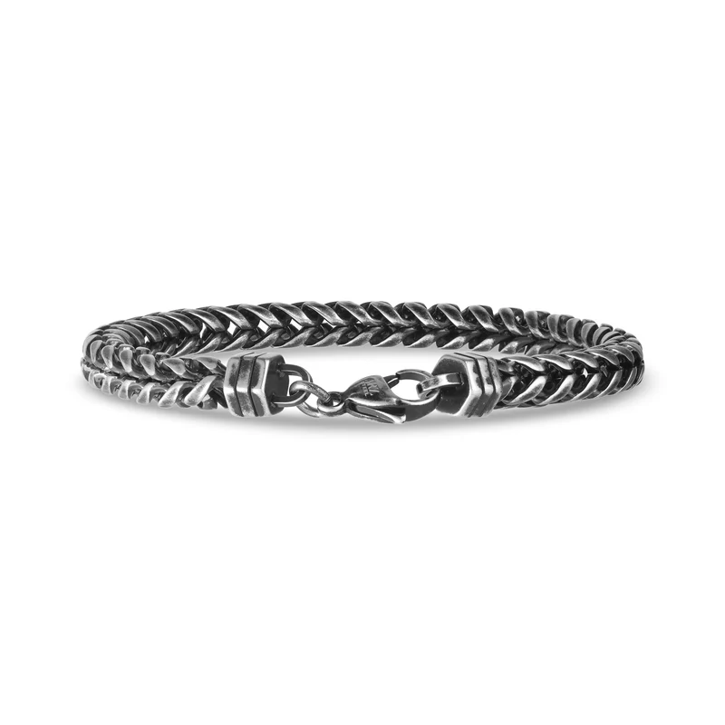 Oxidiertes Franco-Gliederarmband