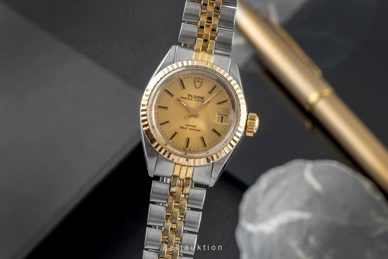 Tudor Princess Oysterdate steel / gold automatic women's watch 92413 Vintage [2604331]