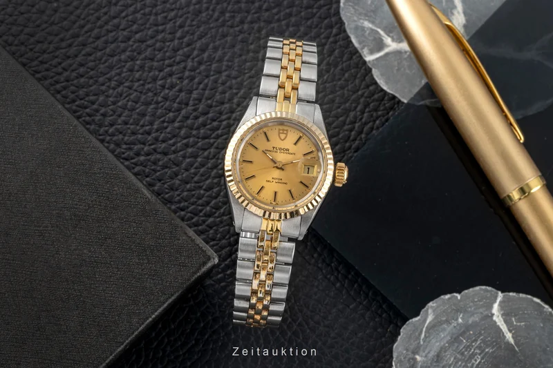 Tudor Princess Oysterdate steel / gold automatic women's watch 92413 Vintage [2604331]