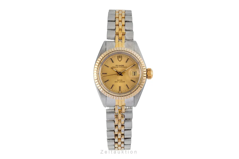 Tudor Princess Oysterdate steel / gold automatic women's watch 92413 Vintage [2604331]