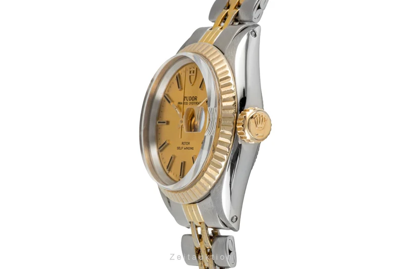 Tudor Princess Oysterdate steel / gold automatic women's watch 92413 Vintage [2604331]
