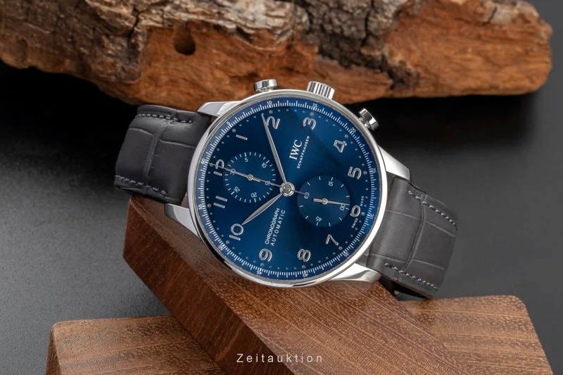 IWC Portugieser chronograph steel automatic men's watch IW371606 LP: 9100EUR [2604917]