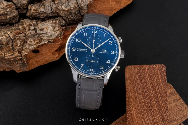 IWC Portugieser chronograph steel automatic men's watch IW371606 LP: 9100EUR [2604917]