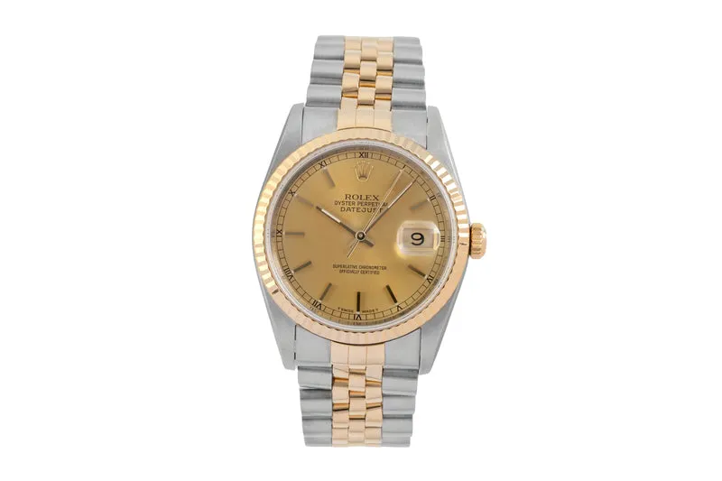 Rolex Datejust steel / gold automatic men's watch 16233 LP: 15350EUR [2605074]