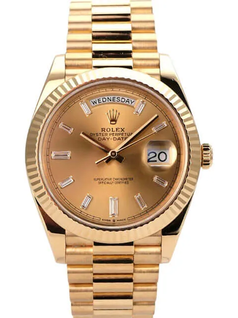 Rolex Day-Date 40 Gelbgold 228238 Champagner Diamant