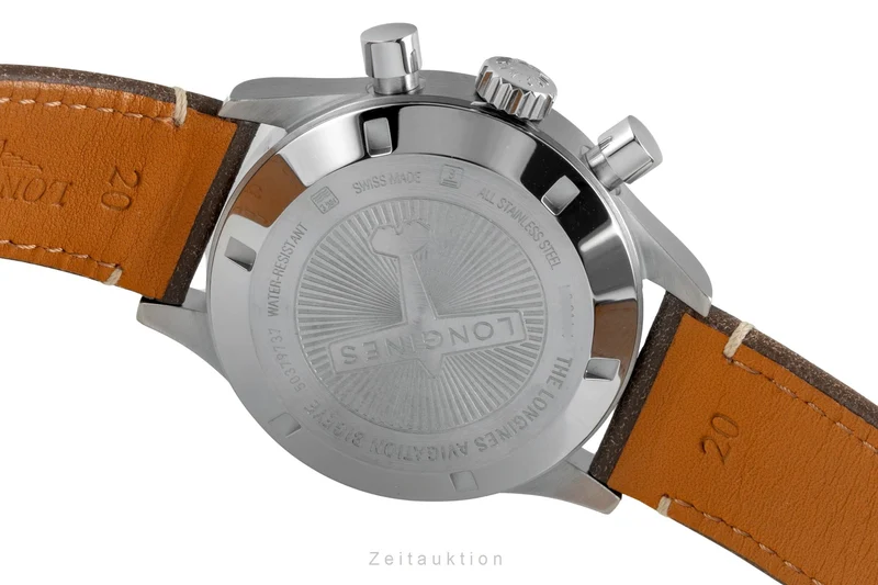 Longines Avigation chronograph steel automatic men's watch L2.816.4.53.2 LP: 3250EUR [2605285]