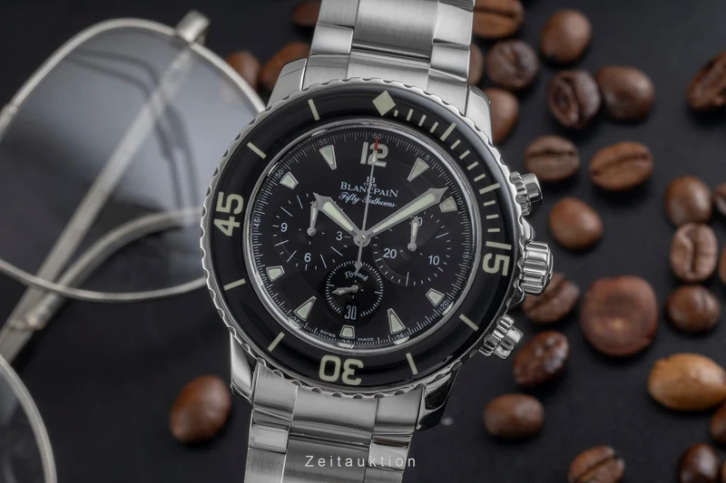 Blancpain Fifty Fathoms chronograph steel automatic men's watch 5085F-1130 LP: 23600EUR [2604272]