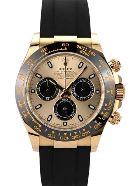 Rolex Daytona 116518LN Gelbgold Oysterflex Champagnerfarben