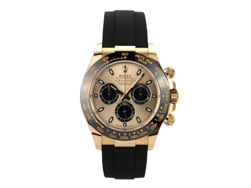 Rolex Daytona 116518LN Gelbgold Oysterflex Champagnerfarben