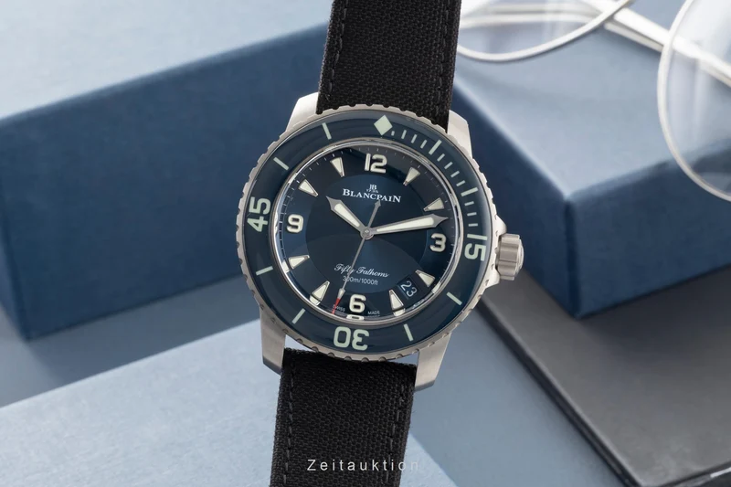 Blancpain Fifty Fathoms titanium automatic men's watch 5015-12B40-O52A LP: 18200EUR [2605052]