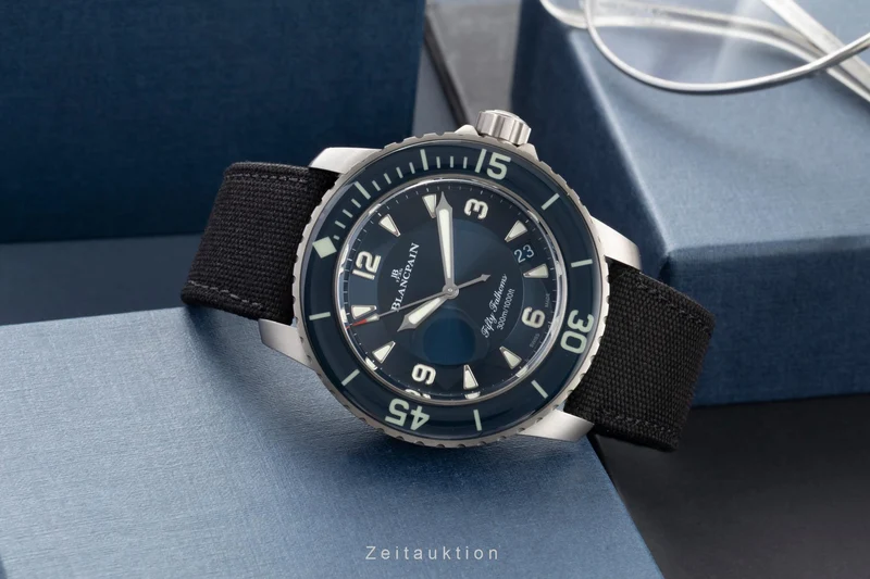 Blancpain Fifty Fathoms titanium automatic men's watch 5015-12B40-O52A LP: 18200EUR [2605052]
