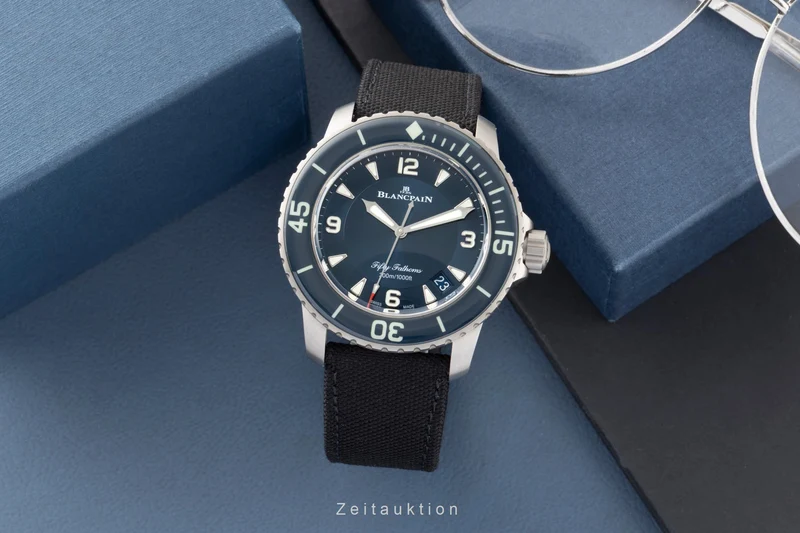 Blancpain Fifty Fathoms titanium automatic men's watch 5015-12B40-O52A LP: 18200EUR [2605052]