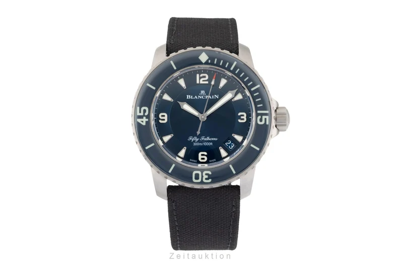 Blancpain Fifty Fathoms titanium automatic men's watch 5015-12B40-O52A LP: 18200EUR [2605052]